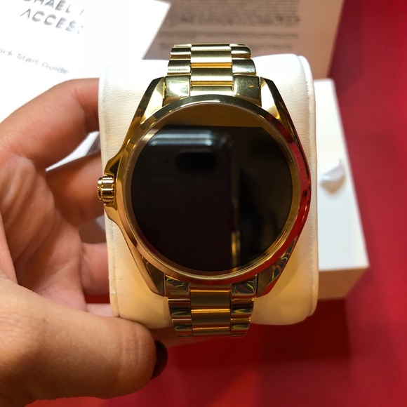 michael kors gold tone bradshaw smart watch